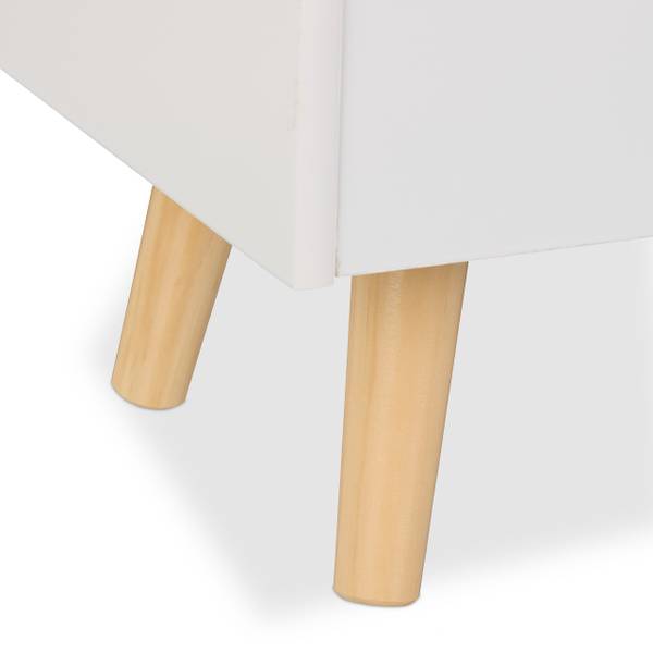Speelgoedkist met wolkvorm bruin - wit - plaatmateriaal op houtbasis - 58 x 45 x 28 cm