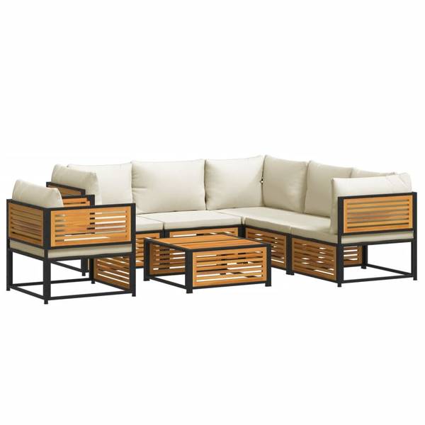 Garten Lounge Set 3033768-19 (7-teilig) Weiß - Akazie - 68 x 64 x 68 cm