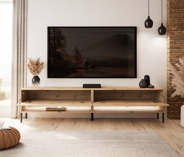 TV-Schrank CALANTE LOFT Braun - Holzwerkstoff - 180 x 44 x 35 cm
