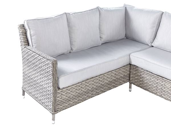 Set de salon LACONA Gris - Polyrotin - 175 x 45 x 233 cm
