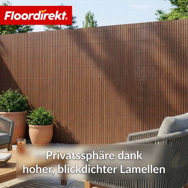 Sichtschutzzaun PVC Braun - 500 x 100 cm