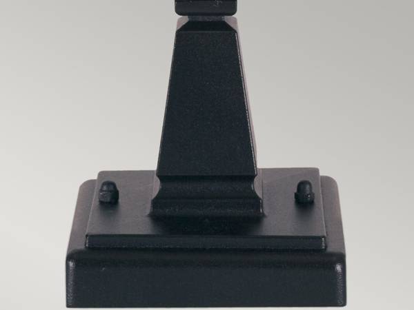 LED Sockelleuchte Landhausstil, 34cm Schwarz - Aluminium - Klarglas - 15 x 34 x 21 cm