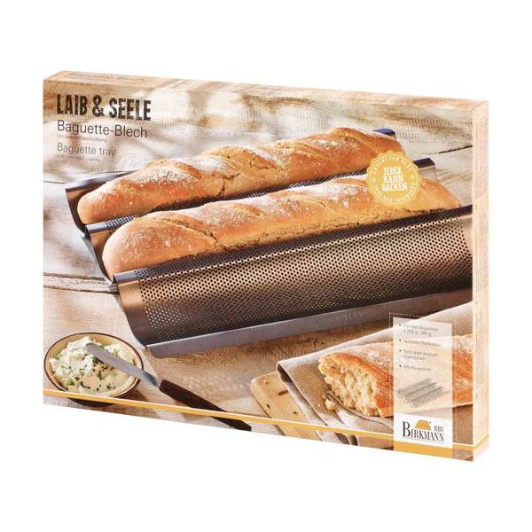 Baguetteblech Laib und Seele Silber - Metall - 22 x 1 x 35 cm