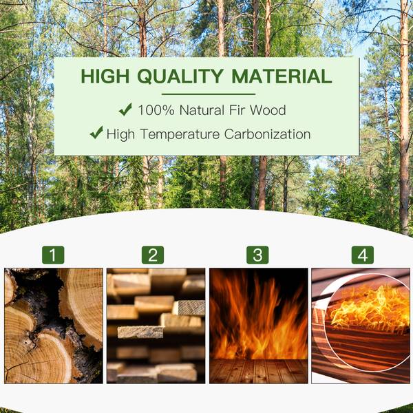 Blumenständer BB5519 Beige - Massivholz - 38 x 120 x 75 cm