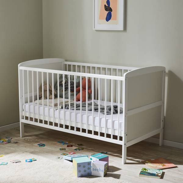 Babybett Mateo Weiß - Massivholz - 70 x 88 x 140 cm