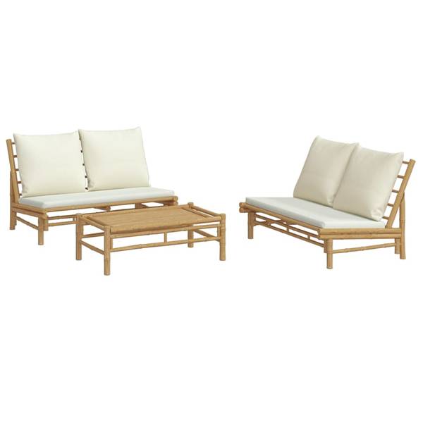 Garten Lounge Set 3028696-2 (3-teilig) Weiß - Polyester - 55 x 33 x 100 cm