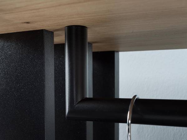 Garderobenschrank Milo Schwarz - Eiche