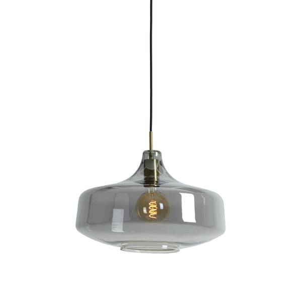 Hängeleuchte Solna Braun - Klarglas - 40 x 27 x 40 cm
