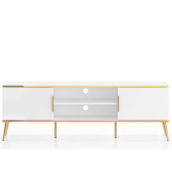 Lowboard VELTI TV-Schrank Weiß - Holzwerkstoff - 160 x 53 x 40 cm