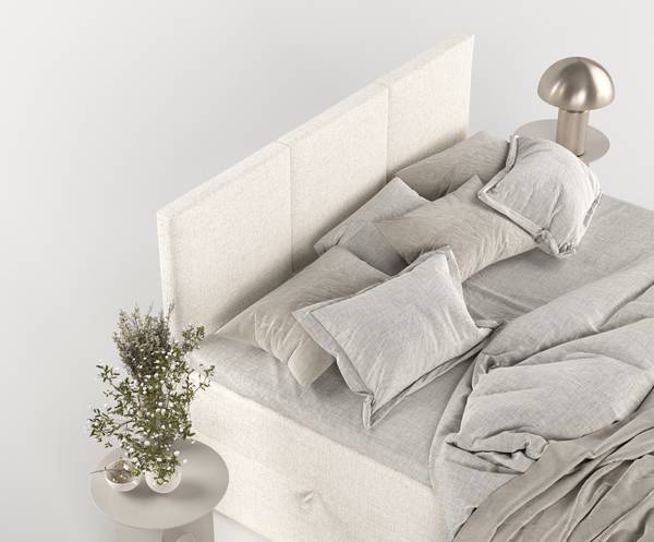 Boxspringbett Jonah Creme - Liegefläche Breite: 140 cm