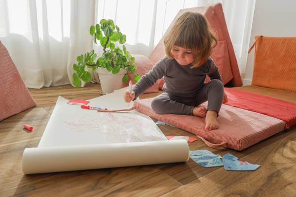 Matte Montessori Rotbraun