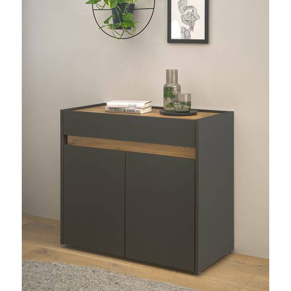 Kommode CRISP-61-123 Grau - Holzwerkstoff - 80 x 70 x 40 cm