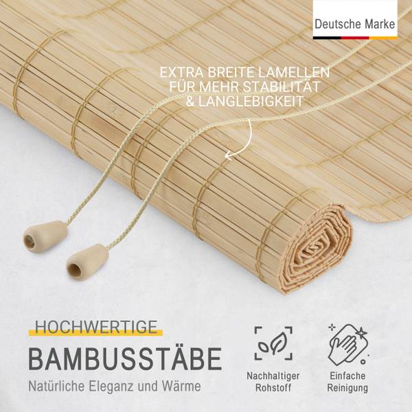 Rollo SolDecor BR7 Holz - 90 x 160 cm