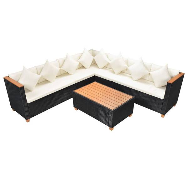 Gartenmöbel-Set 42997 (5-teilig) Schwarz - Polyester - Stahl - 60 x 39 x 95 cm