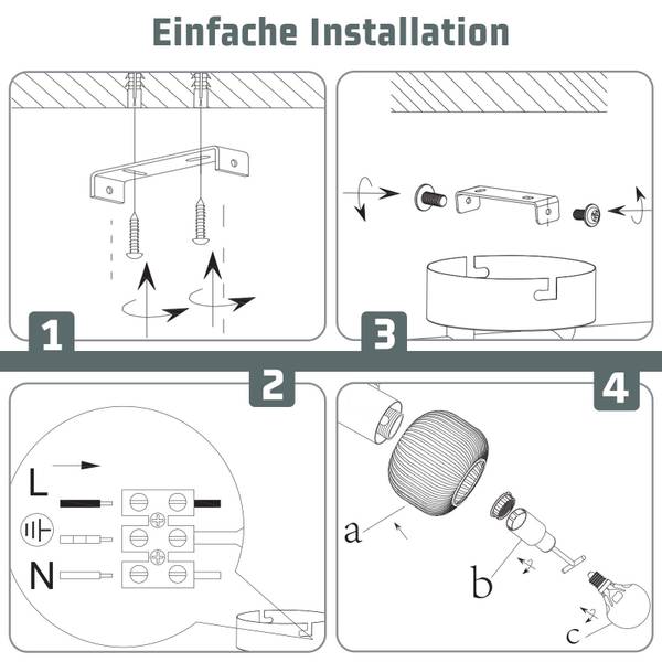 Deckenleuchte Buckley Schwarz
