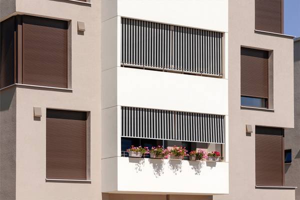 Außenrollo Linea Formalis Schwarz - Textil - 40 x 180 x 1 cm