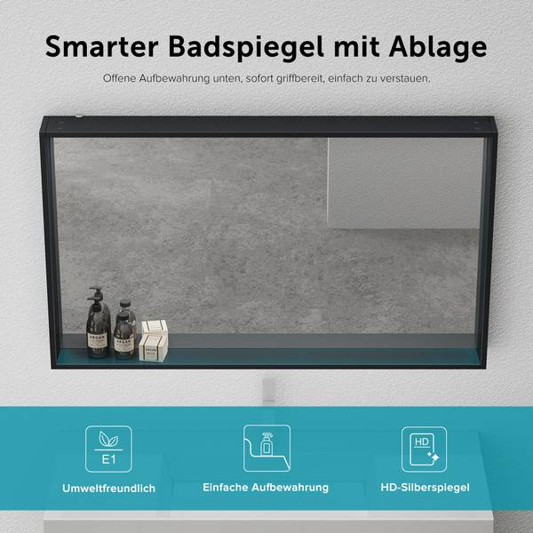 Spiegelschrank-01 Anthrazit - Breite: 120 cm