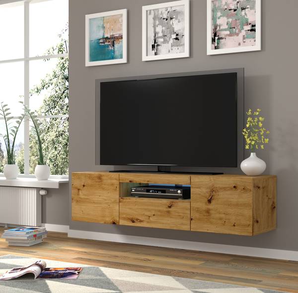 TV Lowboard Aura 150 Eiche Dekor - Breite: 150 cm