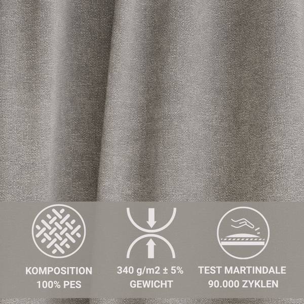 Boxspring Fresco beige - grijs - Ligoppervlak breedte: 140 cm