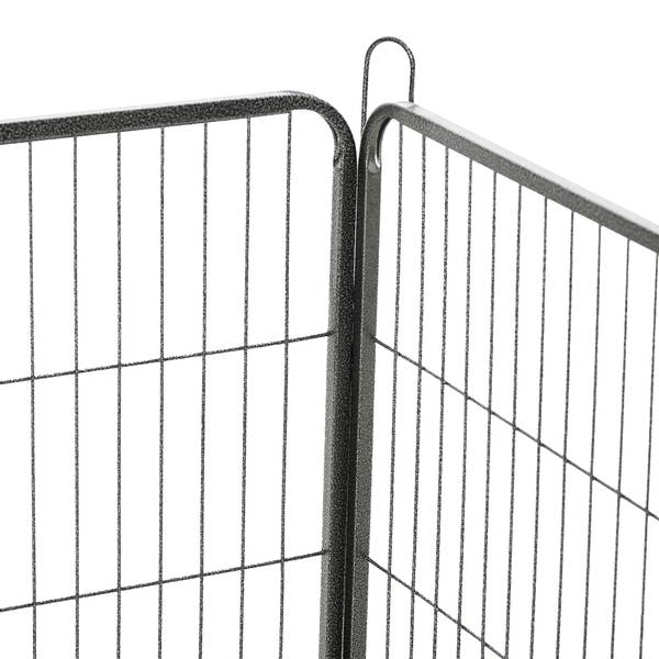 Freilaufgehege D06-139 Grau - Metall - 2 x 60 x 80 cm