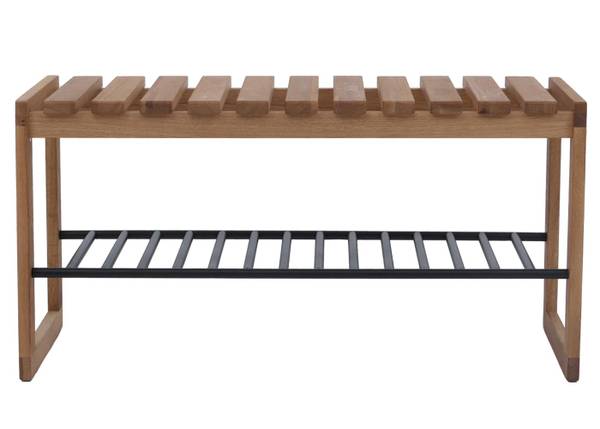 Garderoben-Bank P57 Braun - Eiche - 88 x 45 x 30 cm