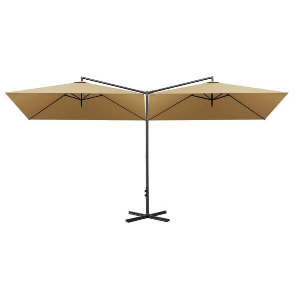 Sonnenschirm 3008734 Grau - Stahl - 290 x 260 x 600 cm