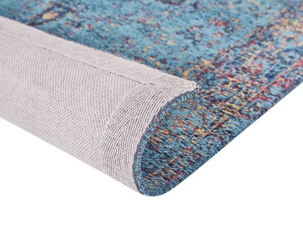 Teppich KANSU Beige - Blau - Rot - Naturfaser - 160 x 1 x 230 cm