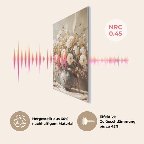 AKUSTIKBILD Blumen 70 x 100 cm