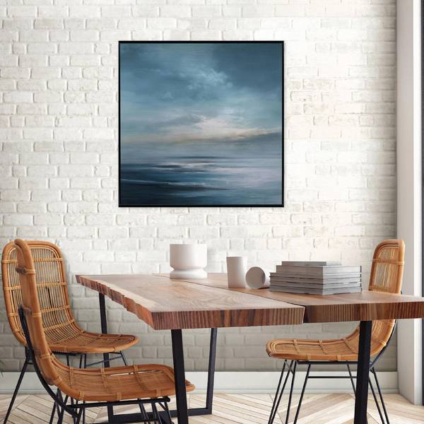 Metalbild mit Rahmen Meer ADS16219 30 x 30 cm