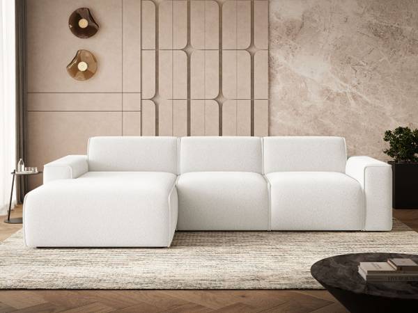 Ecksofa LAVIA Weiß - 310 x 165 cm