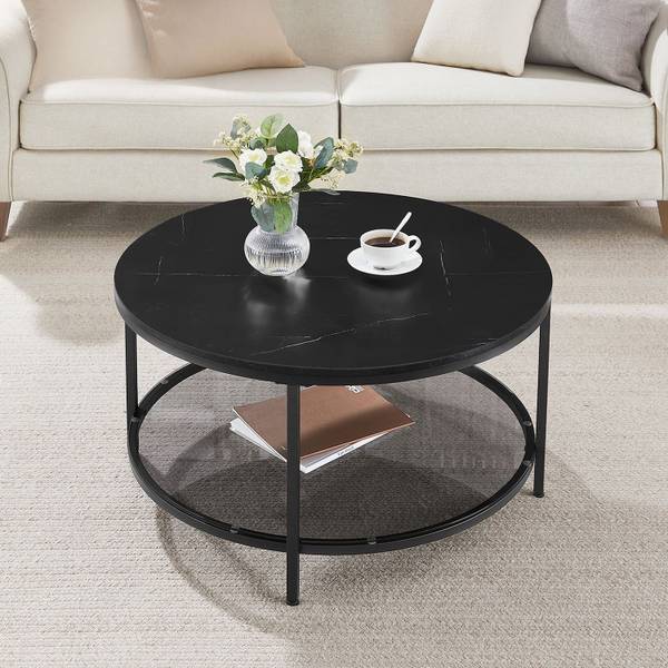 Couchtisch Windhoek Schwarz - Glas - 80 x 46 x 80 cm