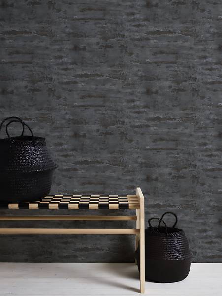 Vliestapete 374154-GU Schwarz - Kunststoff - 53 x 1 x 1005 cm