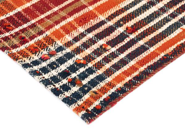 Tapis Jajim XIII Orange - Laine - 140 x 1 x 185 cm