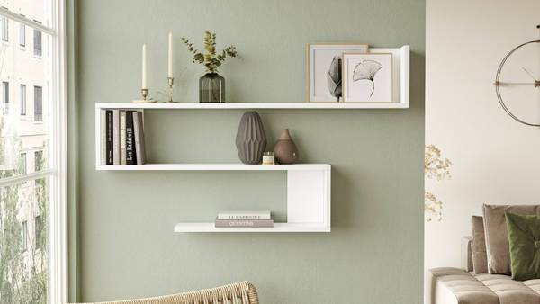 Étagère murale Phad Blanc - Bois manufacturé - 120 x 71 x 15 cm