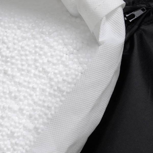 Sitzsack Sessel Chenille mit Hocker Grau - Chenille - 100 x 80 x 88 cm