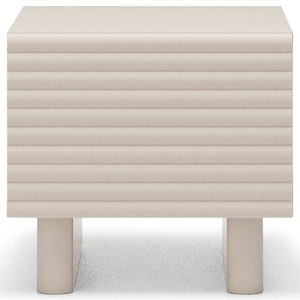 Table de chevet TURKU Beige - Bois manufacturé - 50 x 46 x 37 cm