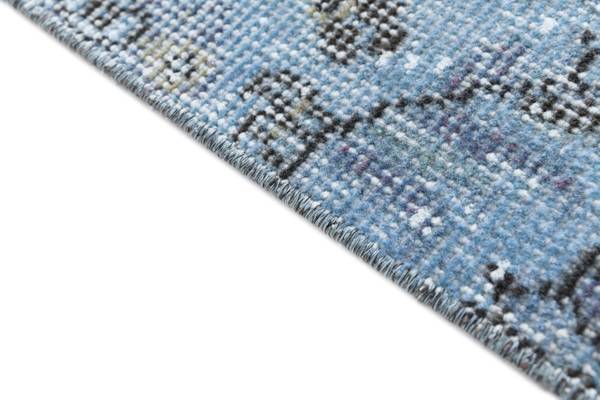 Tapis Ultra Vintage DCXXI Bleu - Laine - 130 x 1 x 257 cm