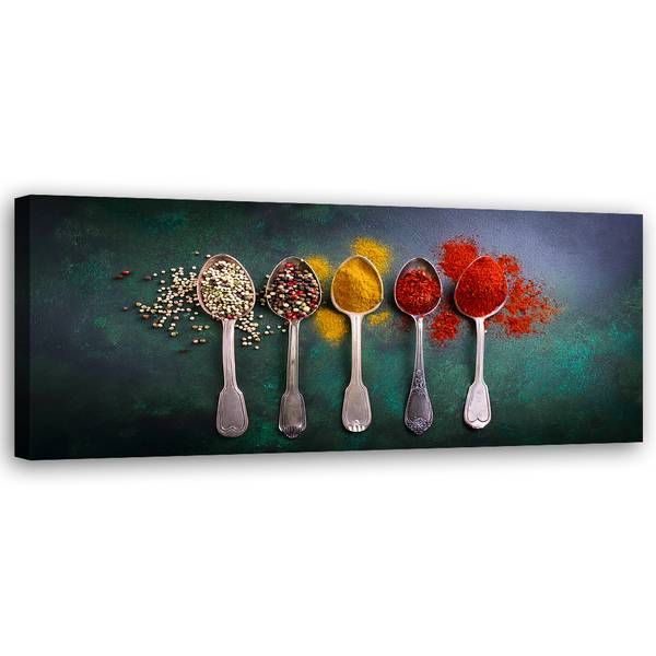 Wandbild kräuter und gewürze für die 120 x 40 cm