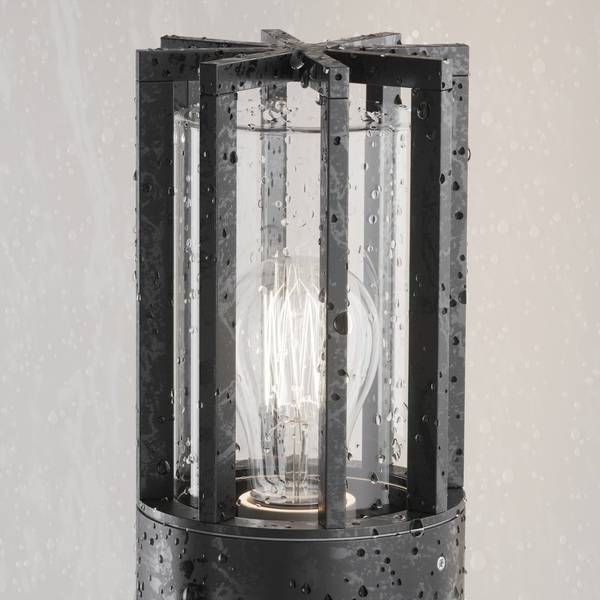 Lampadaire extérieur Barrel Gris - Aluminium - ABS - 12 x 75 x 46 cm