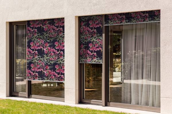 Außenrollo Nigra Flos Pink - Textil - 40 x 180 x 1 cm