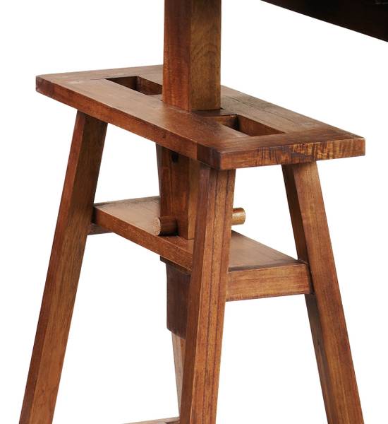 SCHREIBTISCH VERSTELLBARER L 152 cm Braun - Holz teilmassiv - 152 x 78 x 70 cm