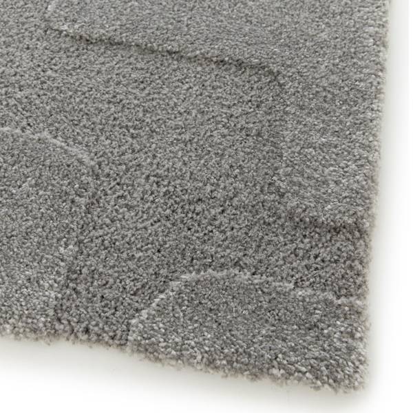 Kurzflorteppich  Meran Grau - Polyester - 200 x 290 cm