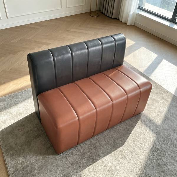 Sofa Y-06PINSE Braun - Kunstleder - 60 x 80 x 120 cm
