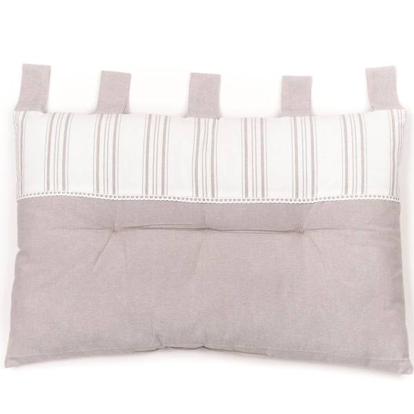 Kopfteilkissen CHARME Beige - Baumwollstoff - 45 x 45 x 70 cm