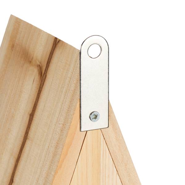 Marienkäferhaus dreieckig Braun - Holzwerkstoff - 21 x 28 x 12 cm