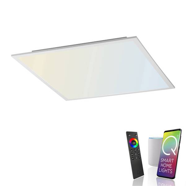 Deckenleuchte Q-Flag Weiß - Aluminium - 62 x 6 x 62 cm