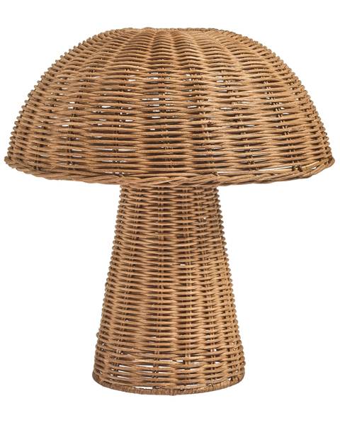 Tafellamp ALERO blauw - rotan - 31 x 35 x 31 cm