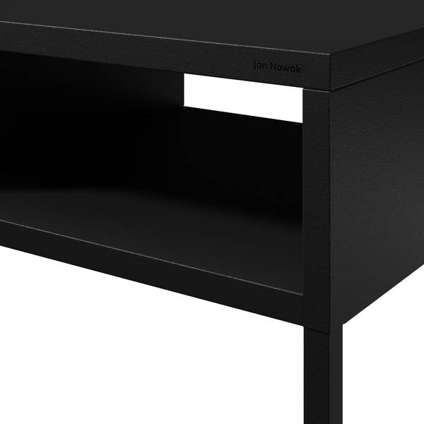 Couchtisch Matteo Schwarz - Metall - 90 x 45 x 45 cm