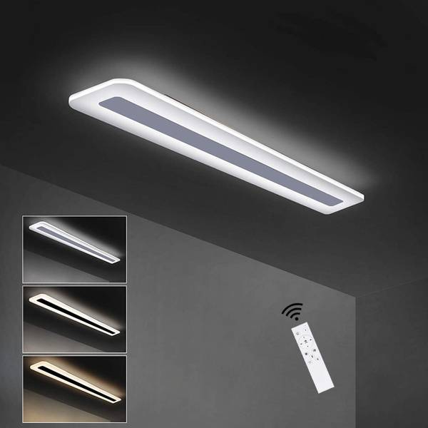 LED Plafondlamp qGgdN wit - kunststof - 15 x 5 x 60 cm