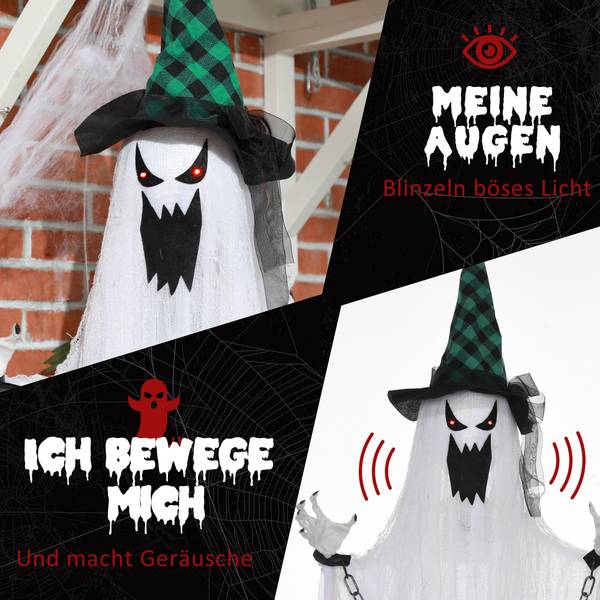 Halloween Dekoration 844-865V00WT Weiß - Textil - 16 x 204 x 88 cm